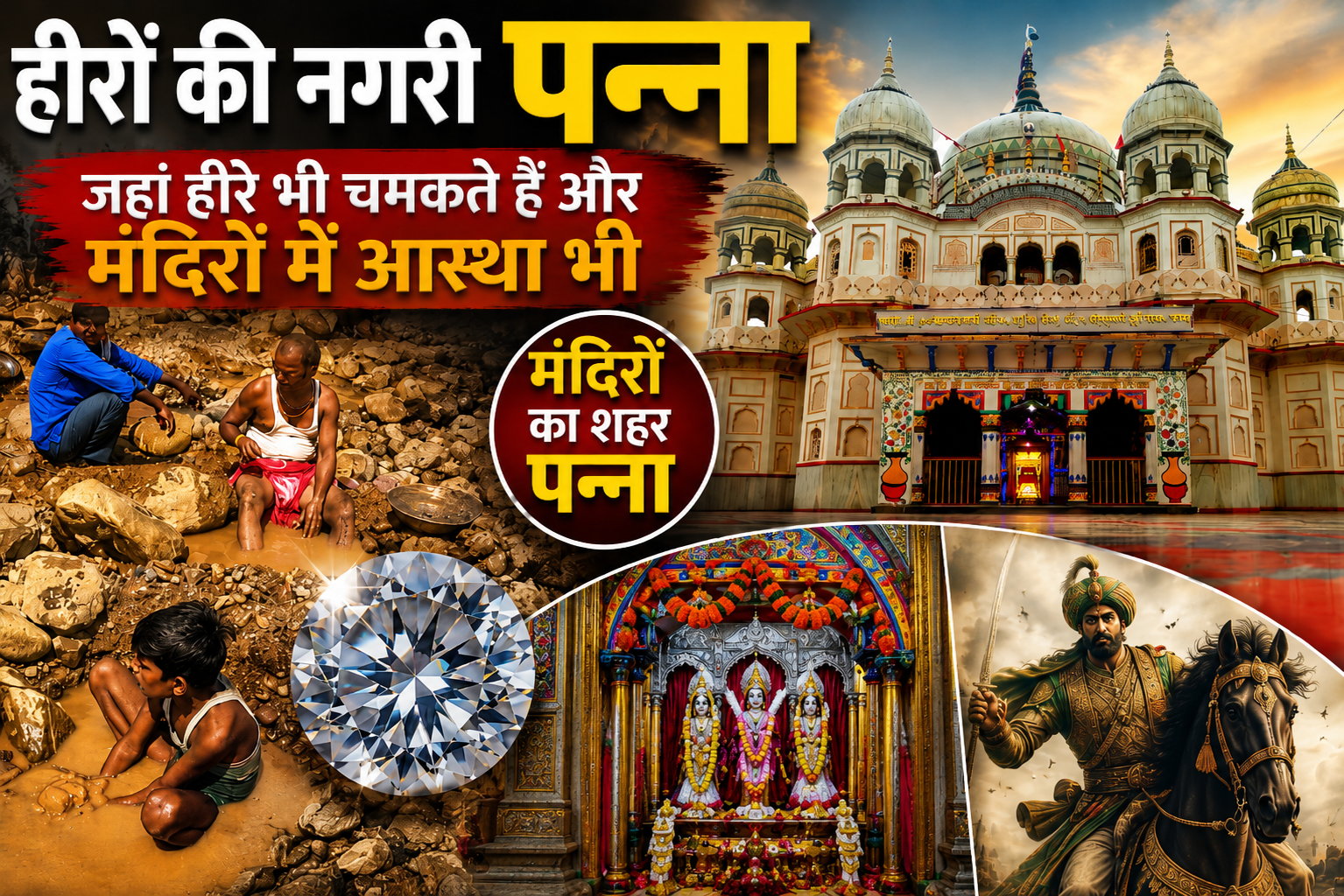 हीरे और मंदिर : हीरों की नगरी जहां हीरे भी चमकते है और मंदिरों में आस्था भी