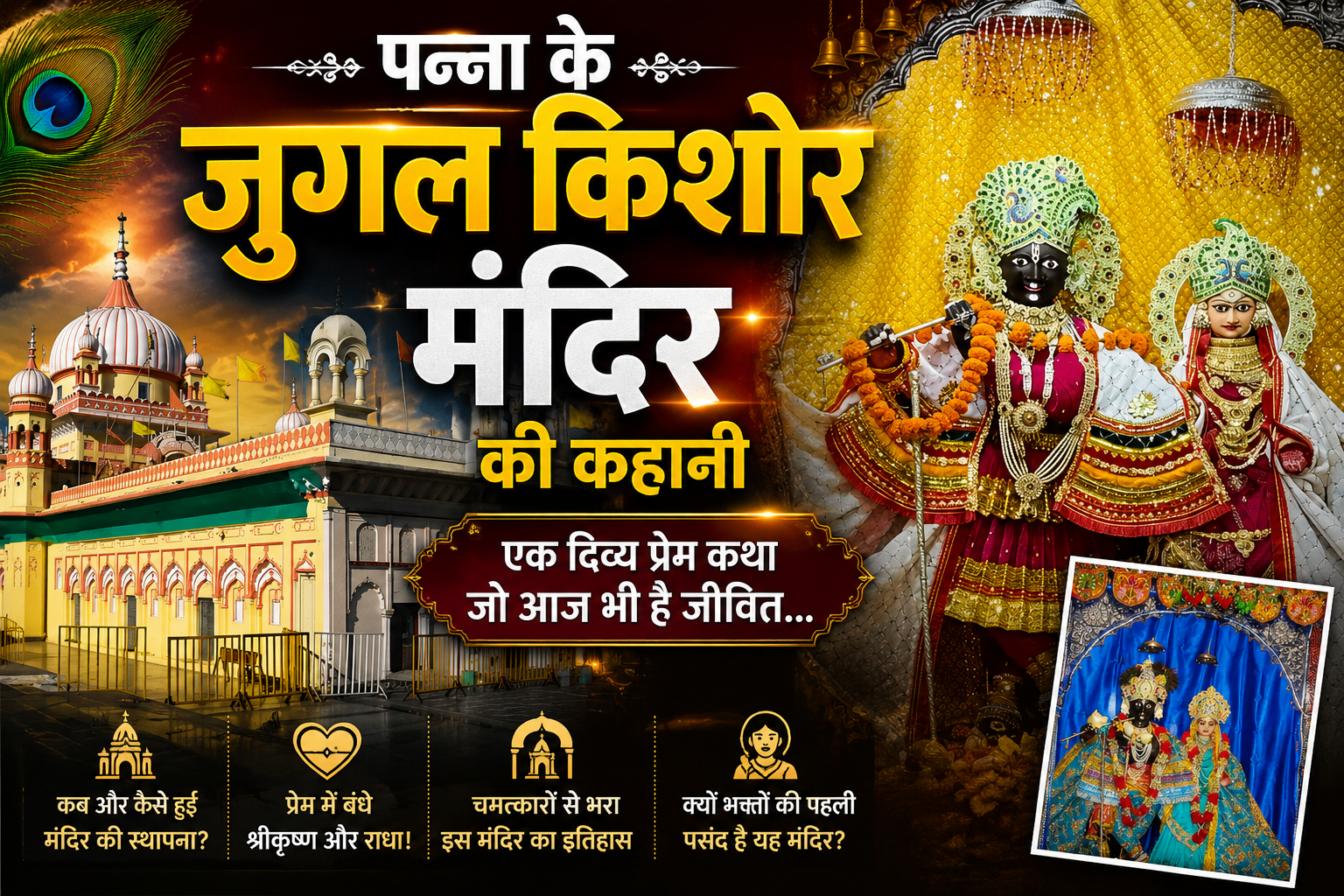 पन्ना के जुगल किशोर मंदिर की कहानी। एक दिव्य प्रेम कथा जो आज भी है जीवित…