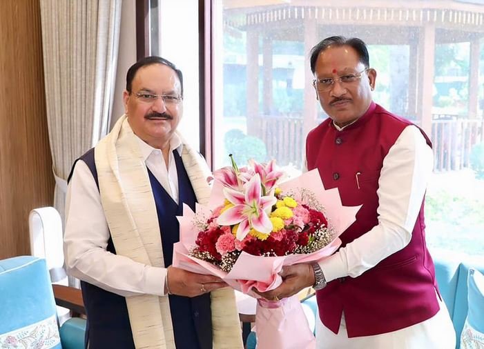 दिल्ली में CM विष्णुदेव साय की केंद्रीय मंत्री जेपी नड्डा से मुलाकात, स्वास्थ्य और कृषि विकास पर हुई अहम चर्चा